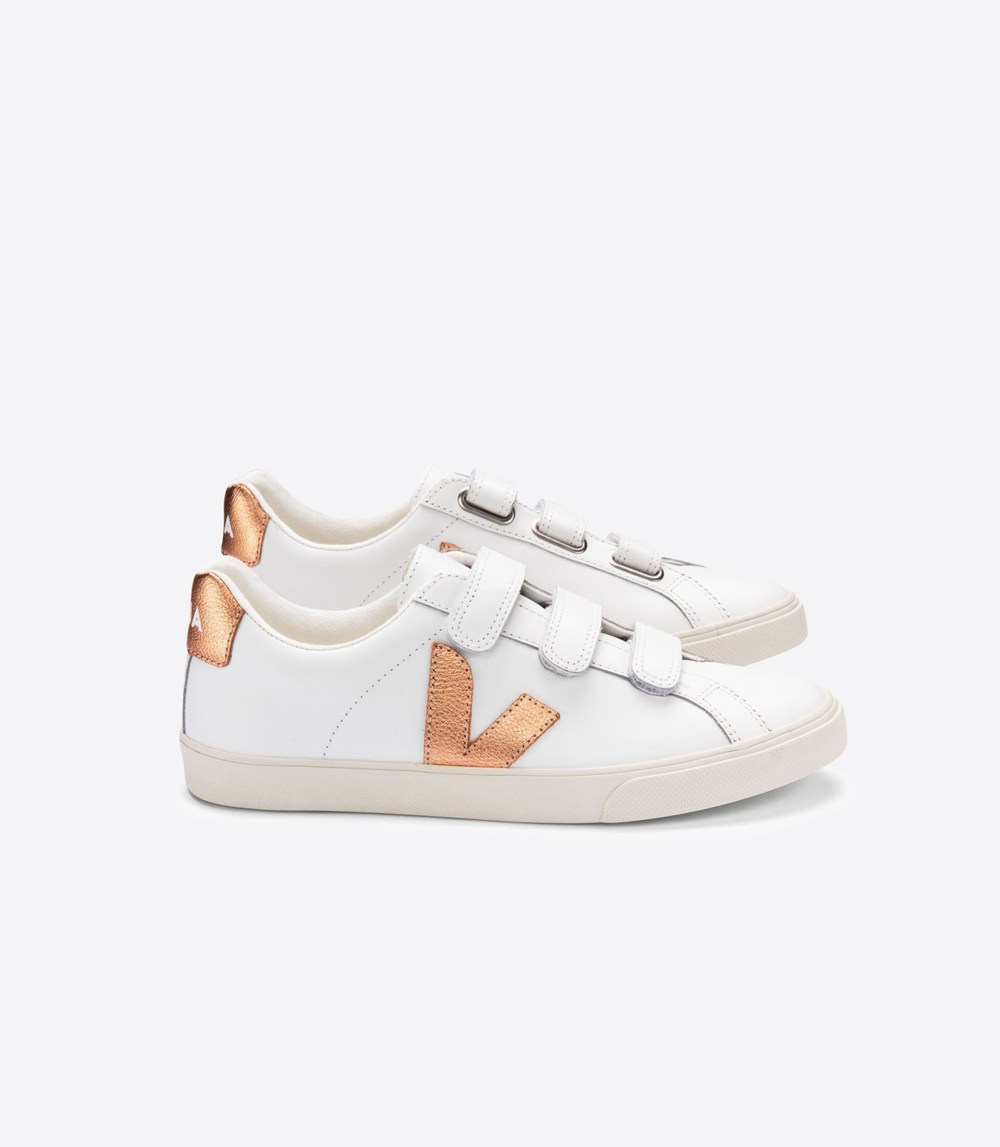 Veja Sneakers Womens - 3-lock Leather - White - 9560HZNDI